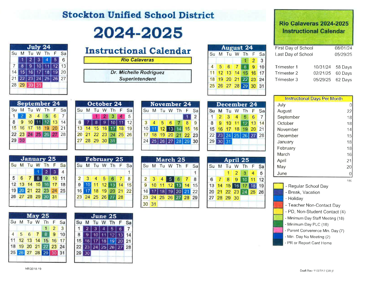 Rio Calaveras 23-24 Calendar